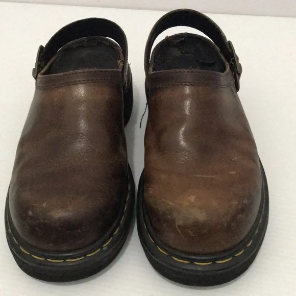 Dr. Martens Chunky Platform Mules Slide Men\'s 8 Brown Leather Made in England Dr. Martens Chunky Platform Mules Slide Men main image 4
